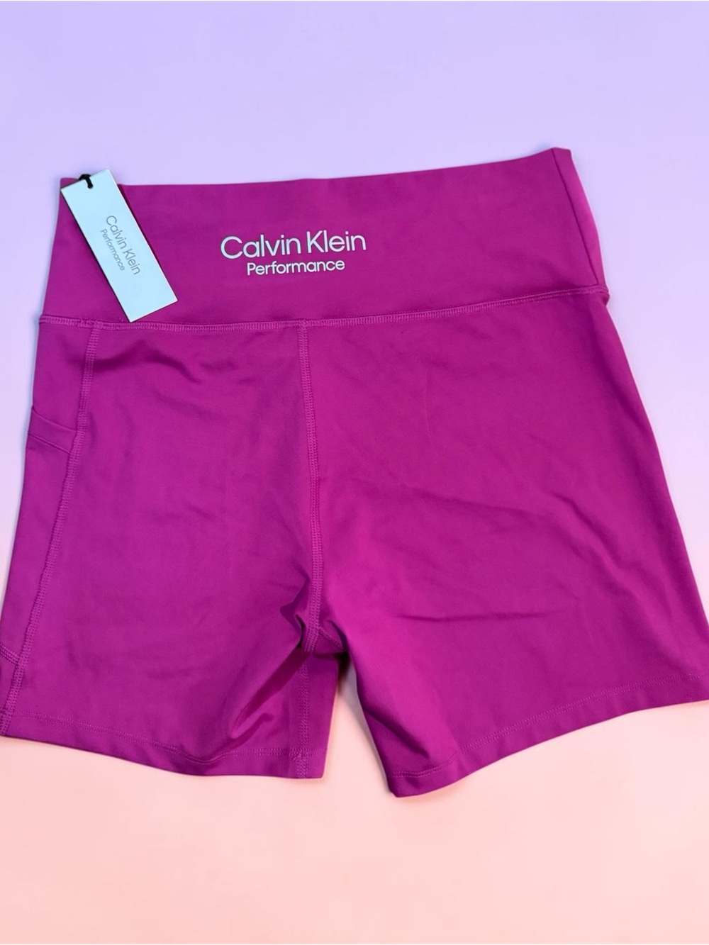 Calvin Klein Performance Women's Magenta-Pink Bike Shorts